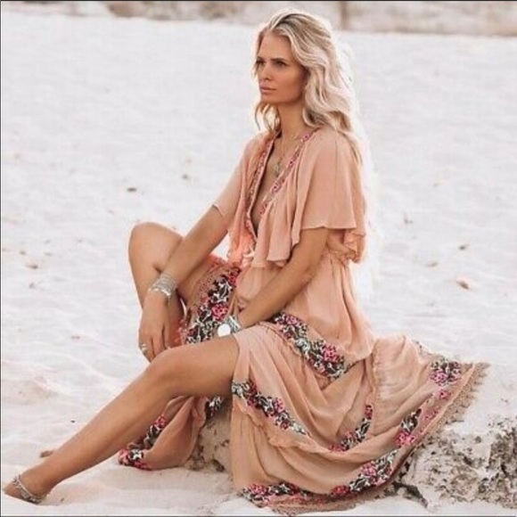 NWT Tularosa Coraline Embroidered Colorful Dress - Picture 5 of 7